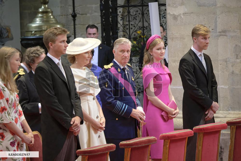 Royals Attend Te Deum Mass On The National Day - Brussels
