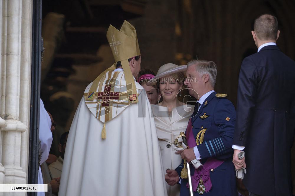 Royals Attend Te Deum Mass On The National Day - Brussels