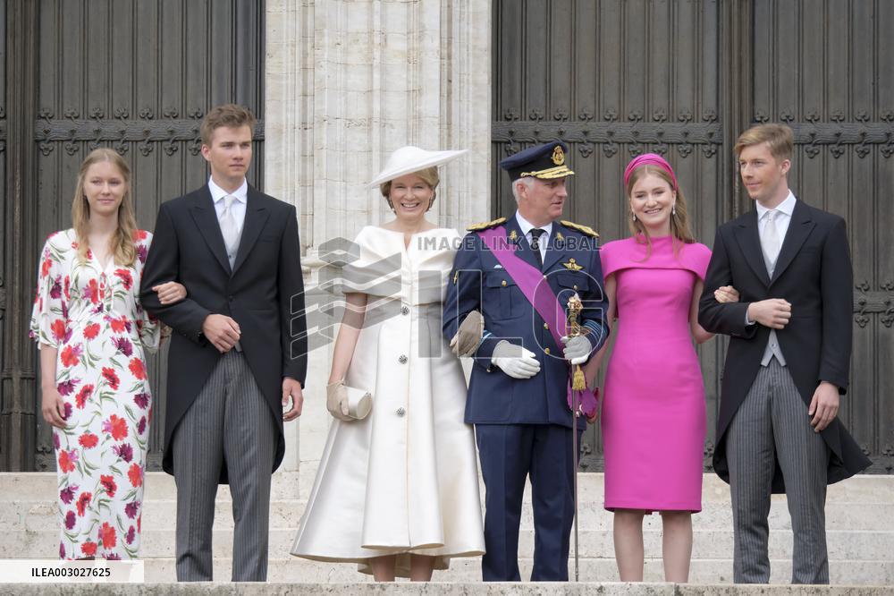 Royals Attend Te Deum Mass On The National Day - Brussels