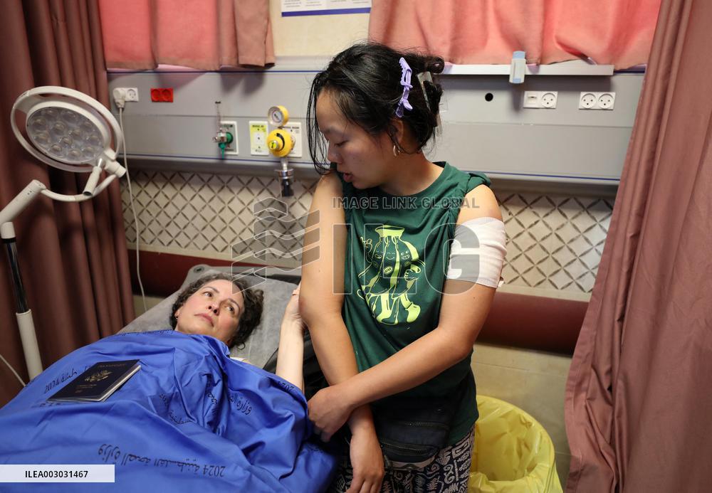 Injured Foreign Volunteers At Hospital - Nablus