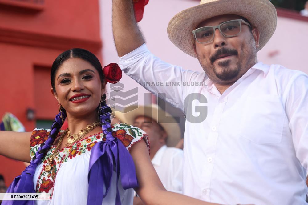 Guelaguetza Showcase In Oaxaca City - Mexico
