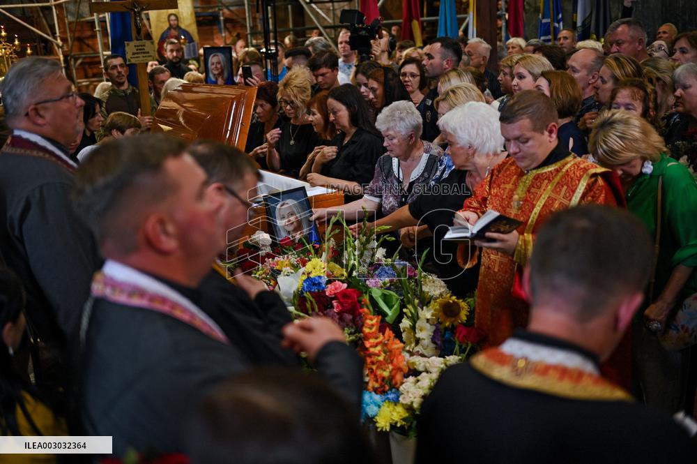 Memorial service for Iryna Farion in Lviv