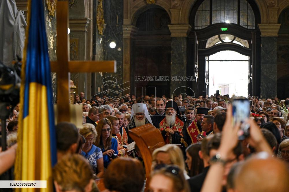 Memorial service for Iryna Farion in Lviv