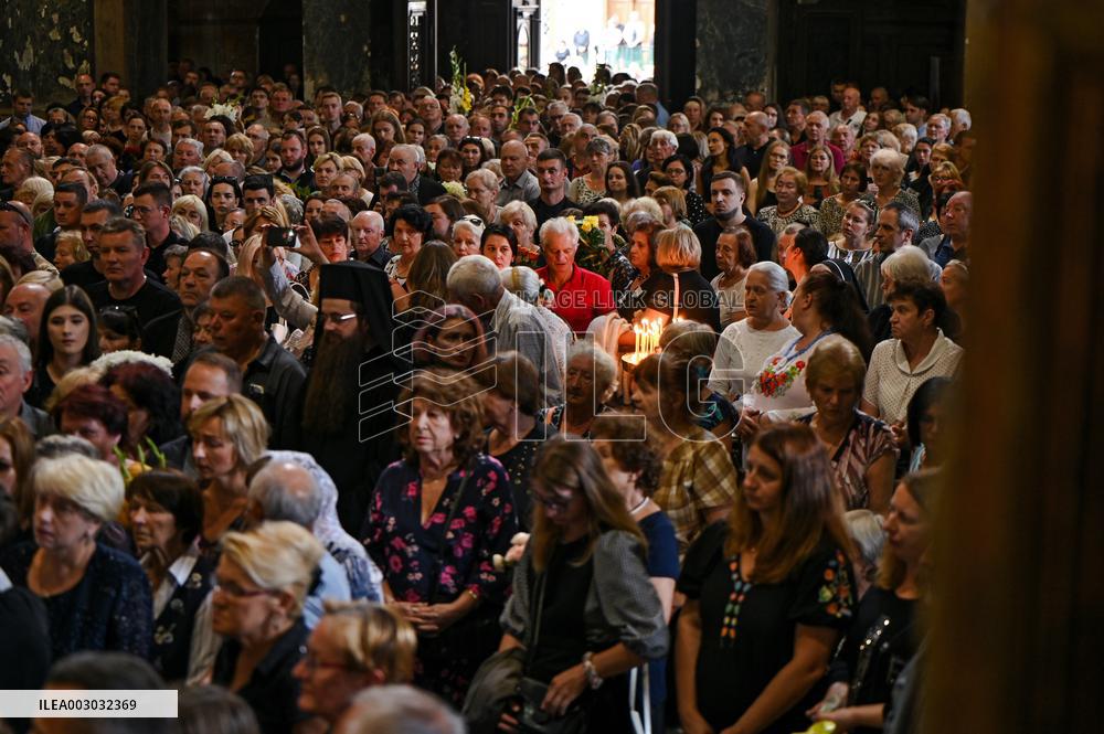 Memorial service for Iryna Farion in Lviv