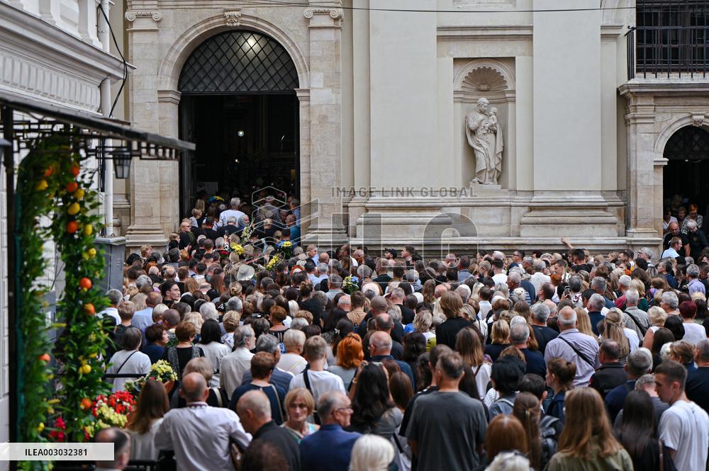 Memorial service for Iryna Farion in Lviv
