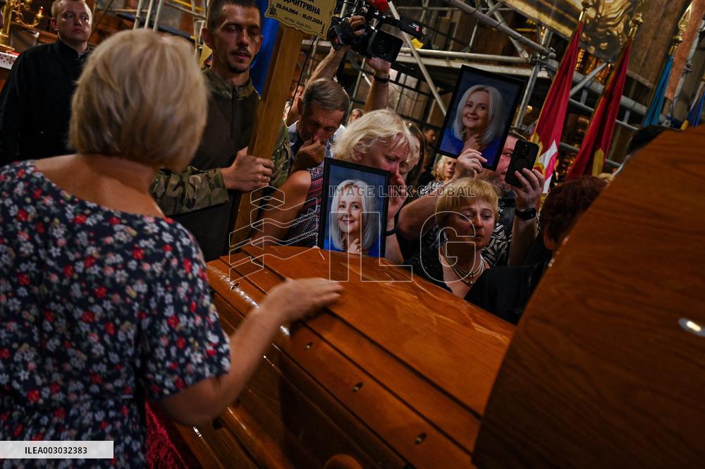 Memorial service for Iryna Farion in Lviv