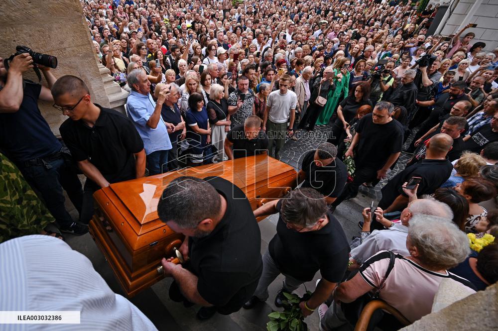 Memorial service for Iryna Farion in Lviv