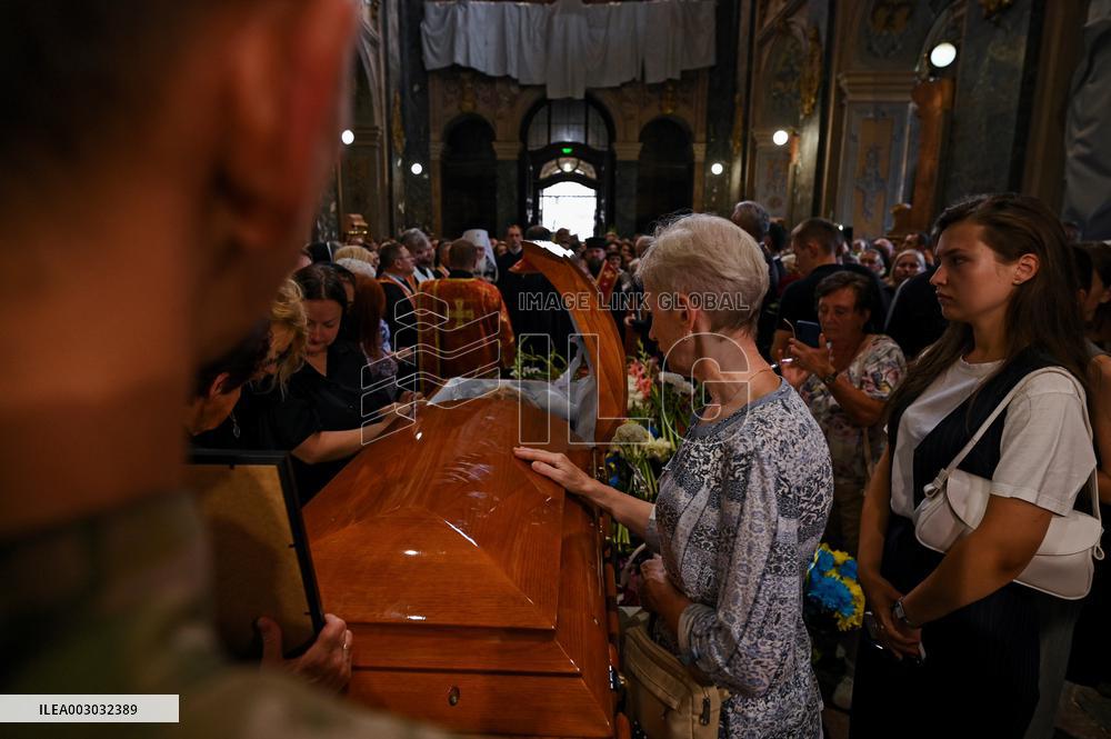 Memorial service for Iryna Farion in Lviv