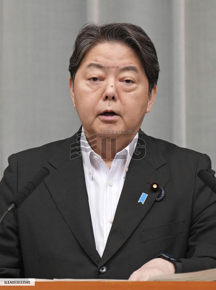 Japan's top gov't spokesman Hayashi
