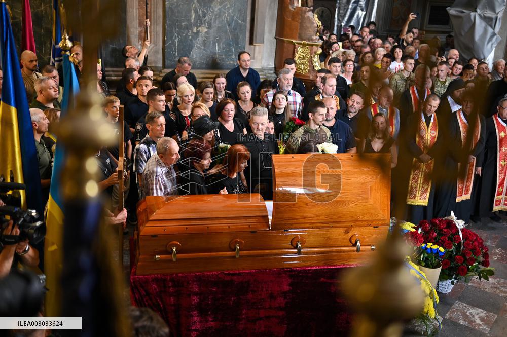 Funeral of Iryna Farion in Lviv