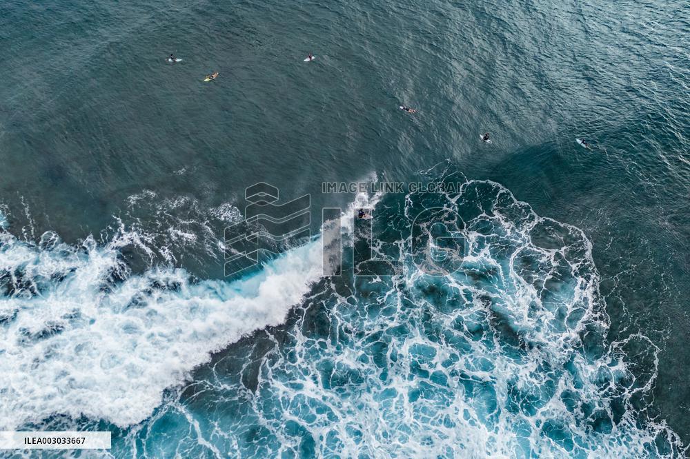Paris 2024 - Surfing Training Session In Teahupo’