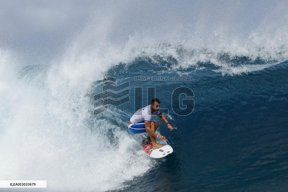Paris 2024 - Surfing Training Session In Teahupo’