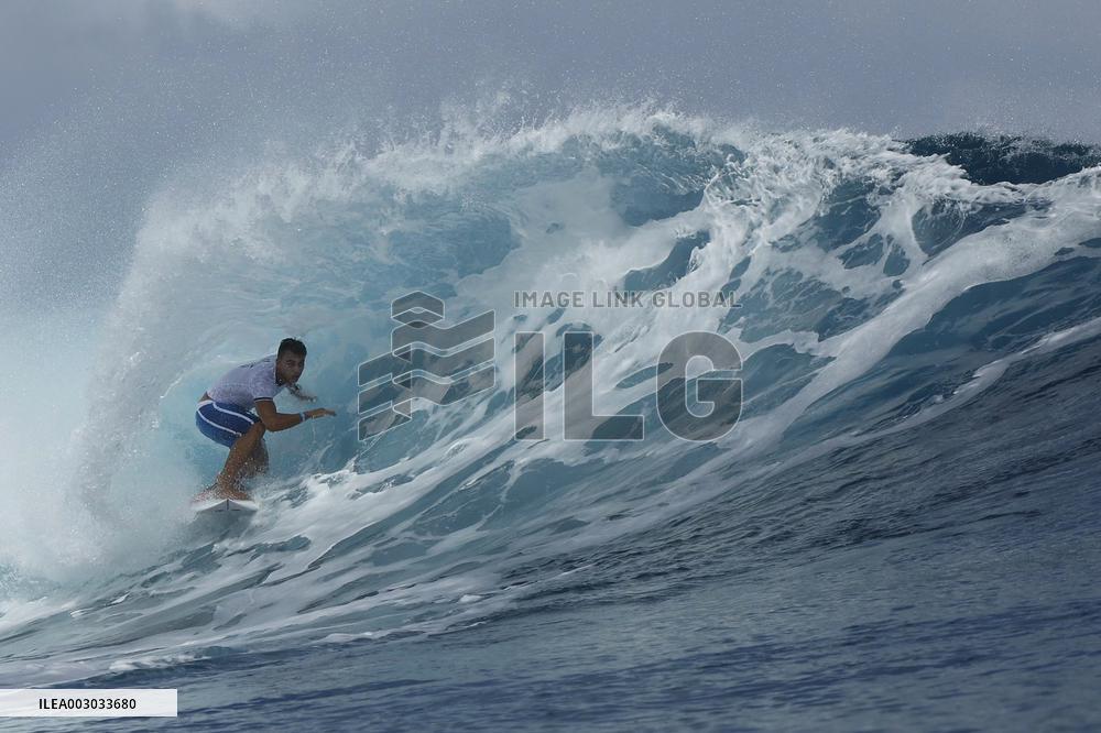 Paris 2024 - Surfing Training Session In Teahupo’