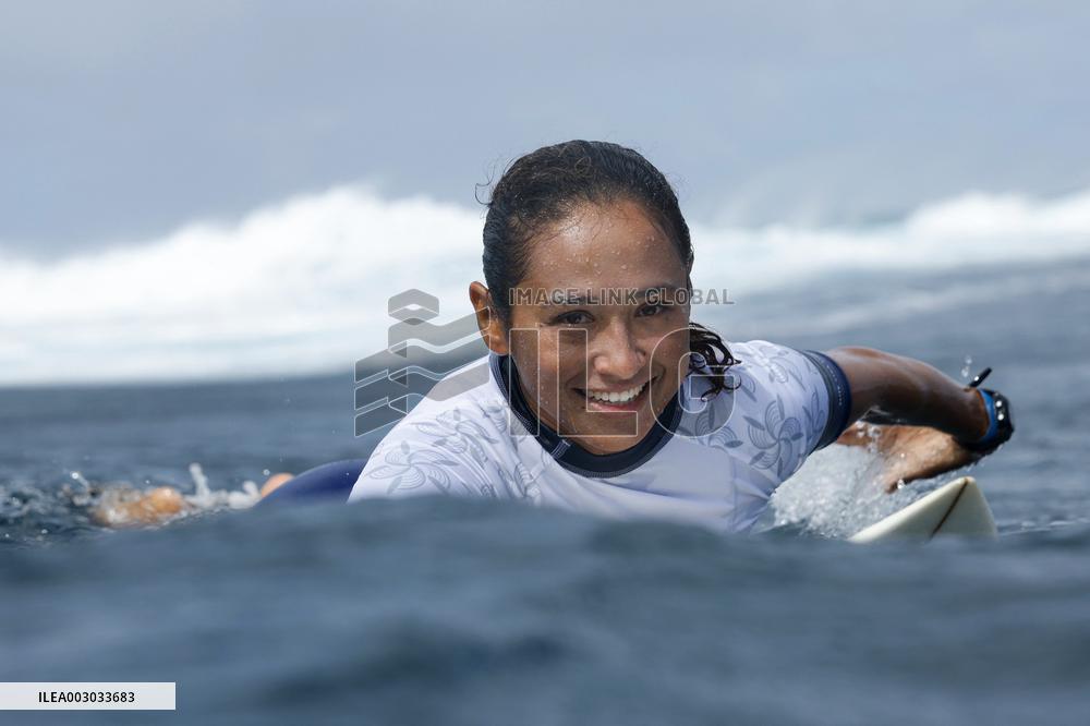 Paris 2024 - Surfing Training Session In Teahupo’
