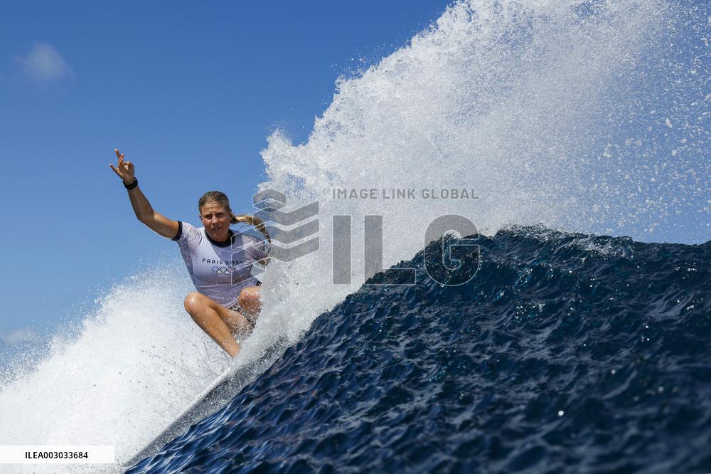Paris 2024 - Surfing Training Session In Teahupo’