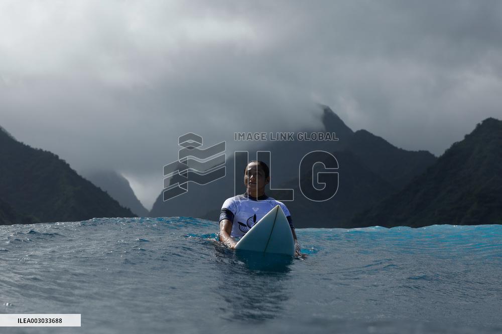 Paris 2024 - Surfing Training Session In Teahupo’
