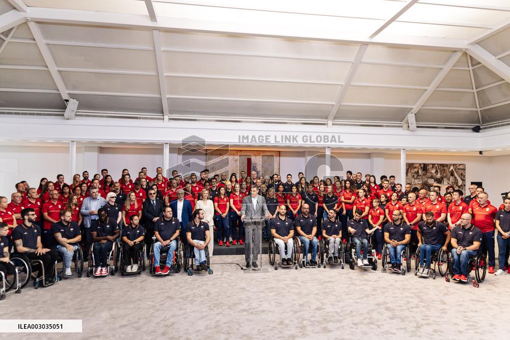 Pedro Sanchez Receives Olympic and Paralympic Teams - Madrid