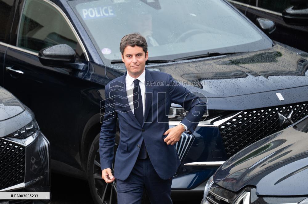 PM Attal Visits Air Base 107 - Velizy-Villacoublay