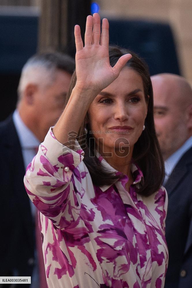 Queen Letizia Attends Cervantes Institute Directors Meeting - Barcelona