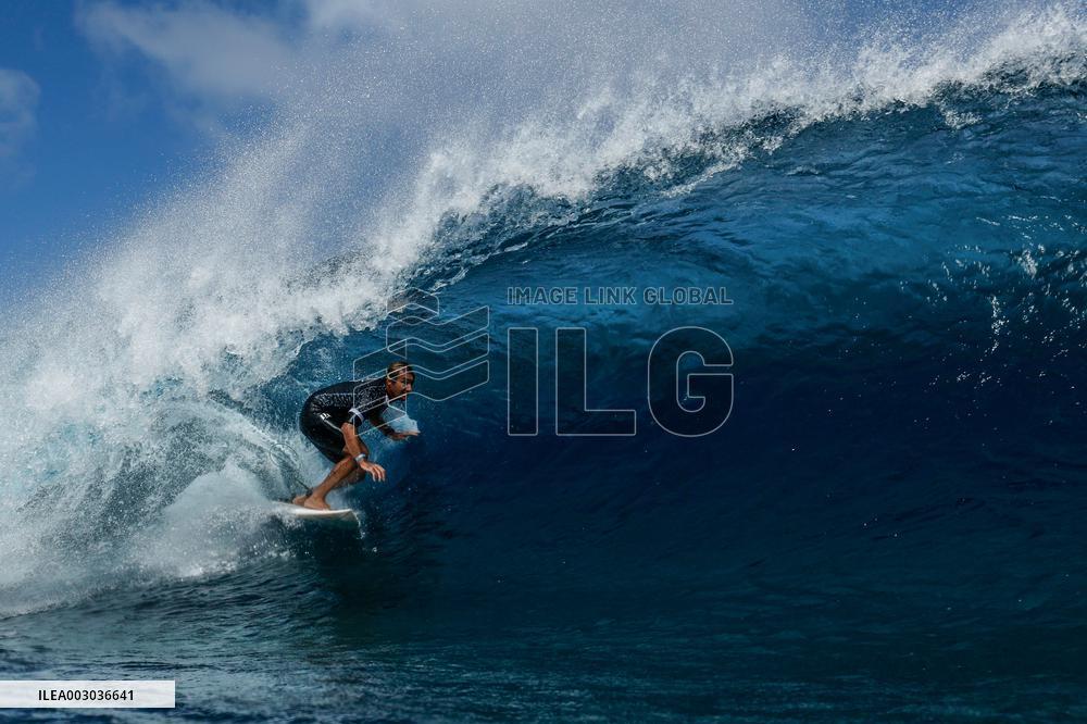 Paris 2024 - Surfing Training In Teahupo’o