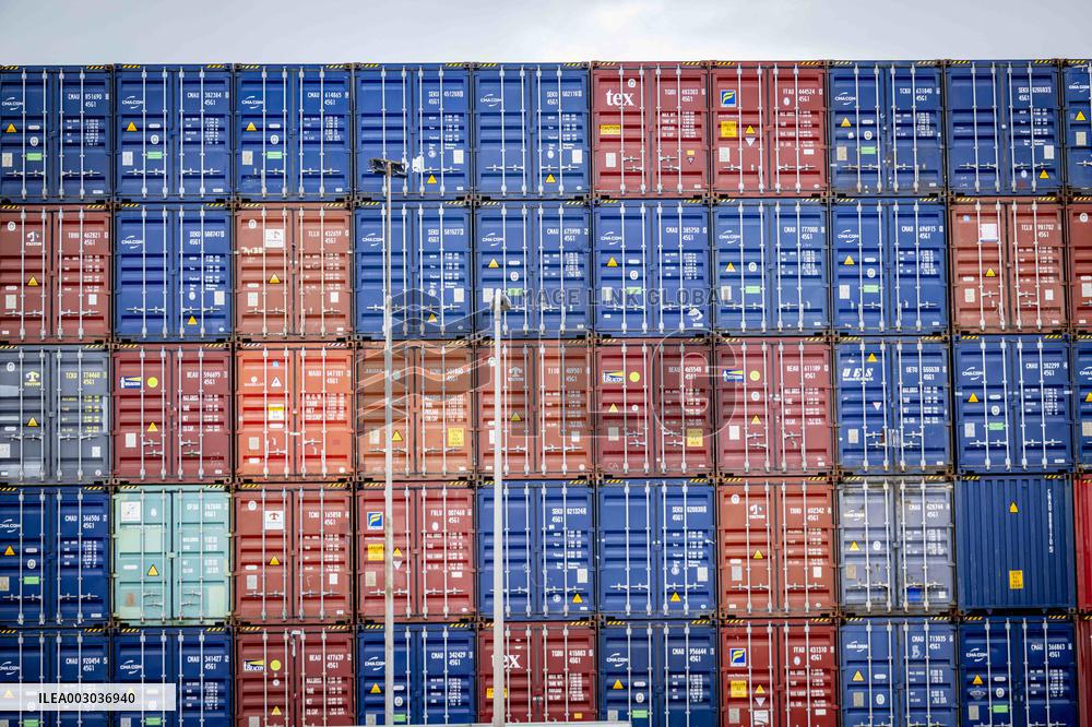 Container Storage At The Port - Rotterdam