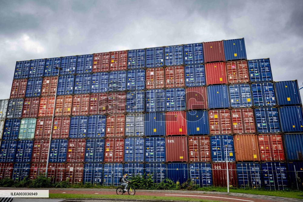Container Storage At The Port - Rotterdam