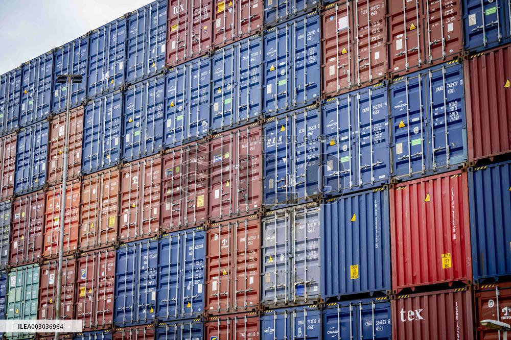 Container Storage At The Port - Rotterdam