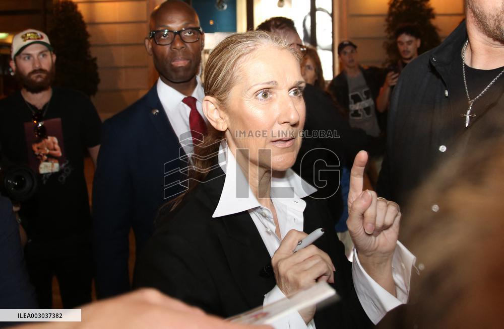 Celine Dion Leaves Her Hotel - Paris