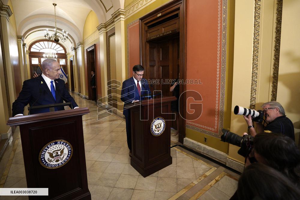 Benjamin Netanyahu on Captiol Hill - Washington