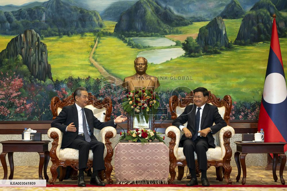 LAOS-VIENTIANE-PRESIDENT-CHINA-WANG YI-MEETING
