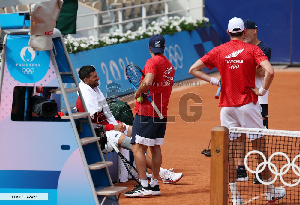 (PARIS2024)FRANCE-PARIS-TENNIS-TRAINING