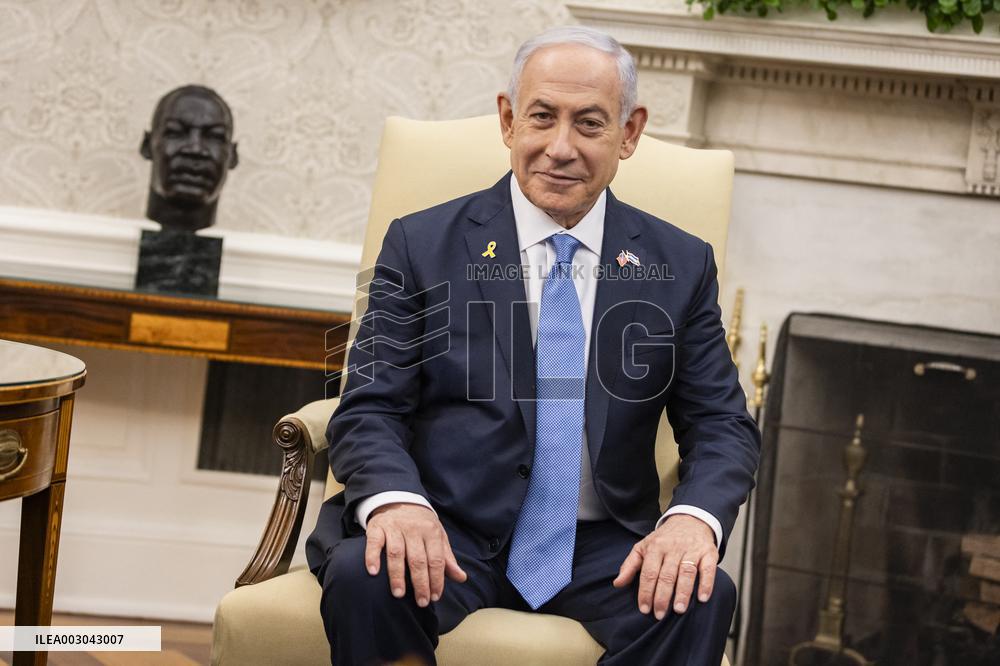 DC: US President Joe Biden meets with Israeli Prime Minister Bejamin Netanyahu at the White House