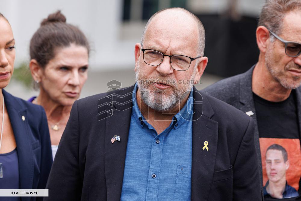 DC: Families of Americans held hostage by Hamas Speak to Press at White House