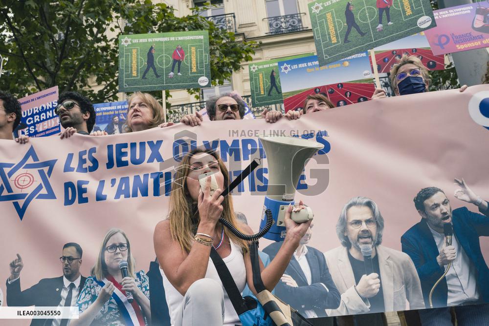 Paris 2024 - Demonstration Against The Opening Ceremony