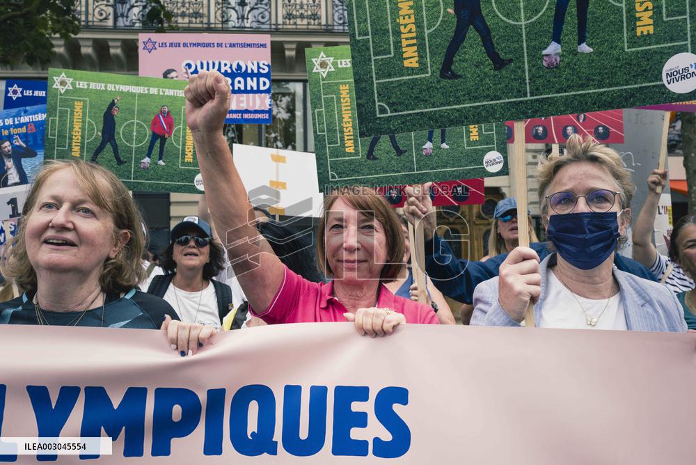 Paris 2024 - Demonstration Against The Opening Ceremony