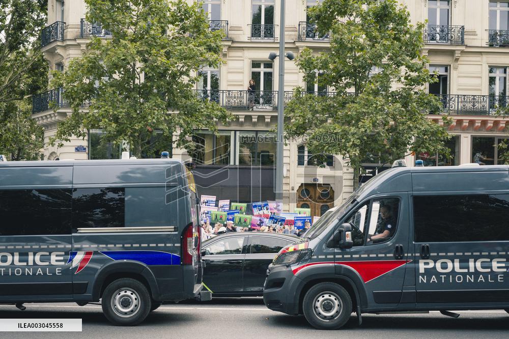 Paris 2024 - Demonstration Against The Opening Ceremony