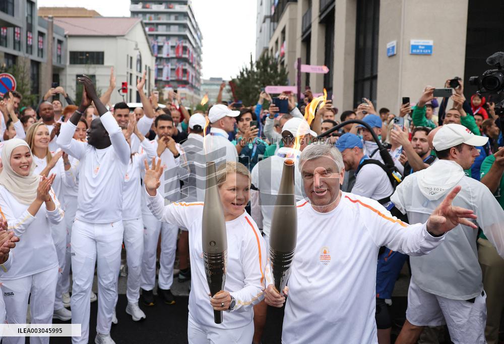 Paris 2024 - Olympic Village Torch Relay