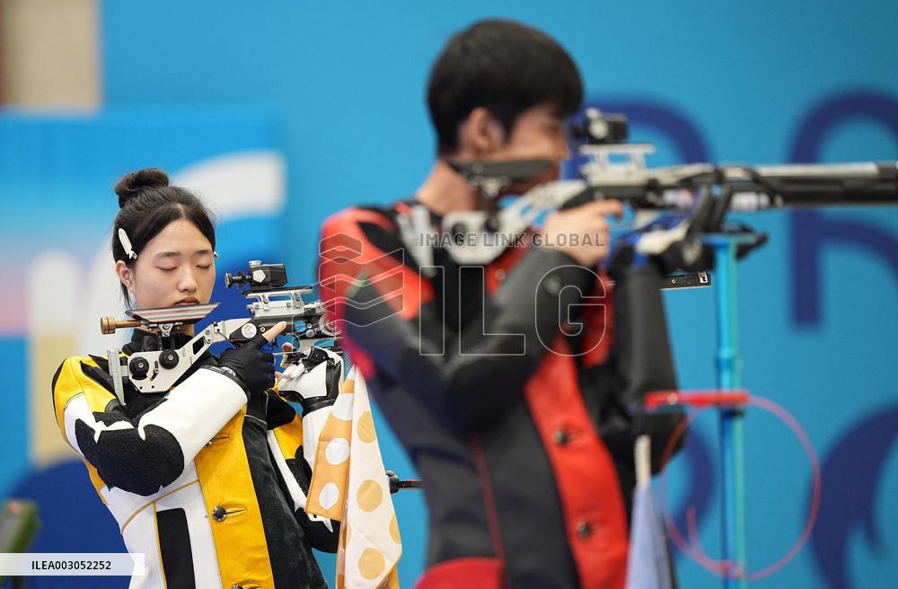 (PARIS2024)FRANCE-CHATEAUROUX-SHOOTING-10M AIR RIFLE MIXED TEAM-GOLD MEDAL MATCH