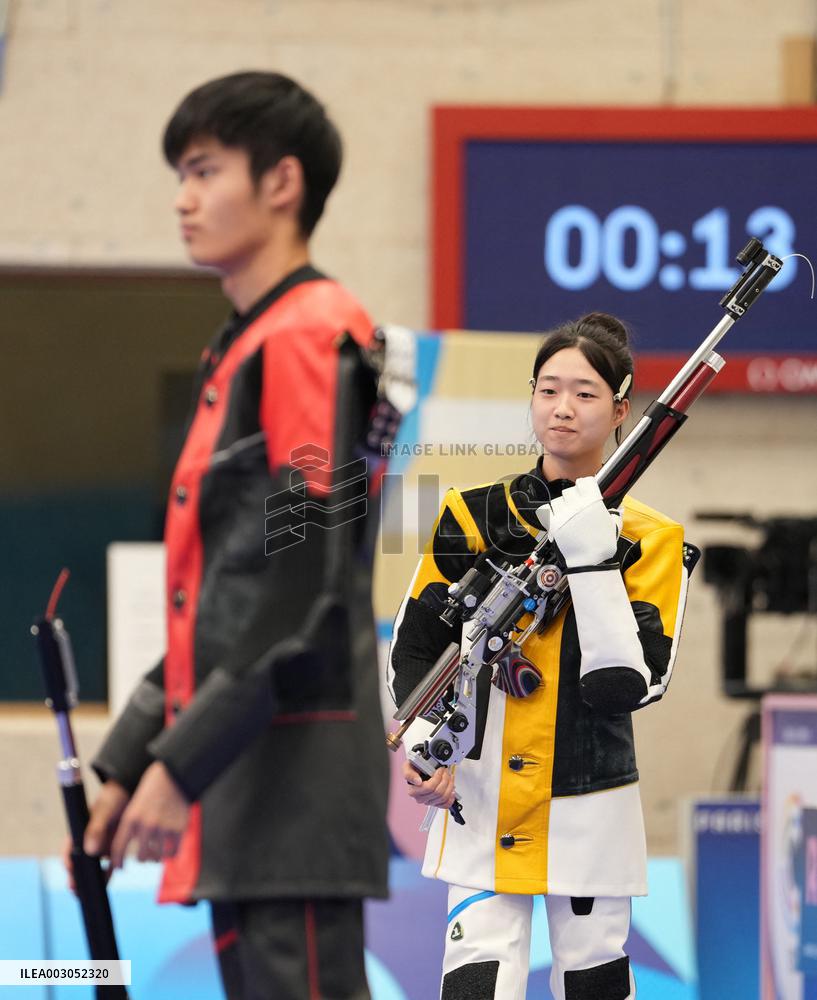 (PARIS2024)FRANCE-CHATEAUROUX-SHOOTING-10M AIR RIFLE MIXED TEAM-GOLD MEDAL MATCH
