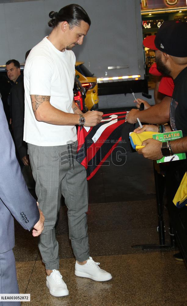 Zlatan Ibrahimovic At The CBS Mornings Show Studios