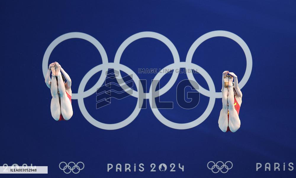 (PARIS2024)FRANCE-SAINT DENIS-DIVING-WOMEN'S SYNCHRONISED 3M SPRINGBOARD FINAL