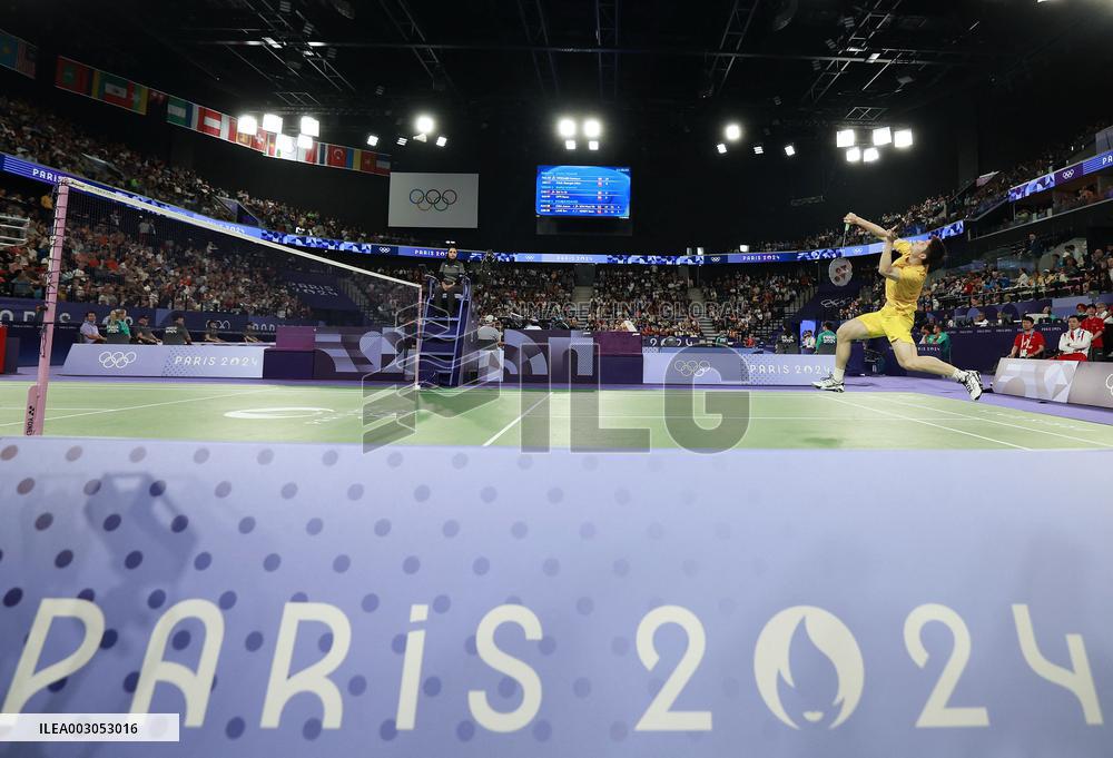 (PARIS2024)FRANCE-PARIS-BADMINTON-MEN'S SINGLES