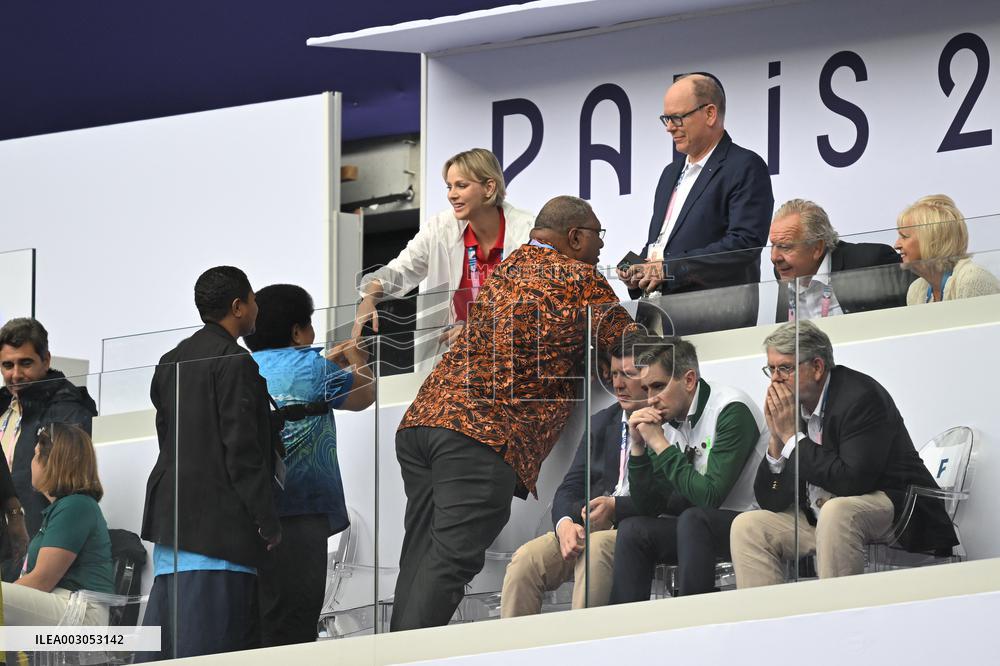 Paris 2024 - Monaco Royals At Rugby Sevens Semi-Final France v South Africa
