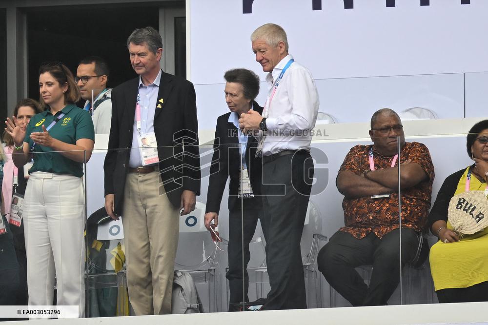 Paris 2024 - Rugby Sevens - Princess Anne At France v South Africa