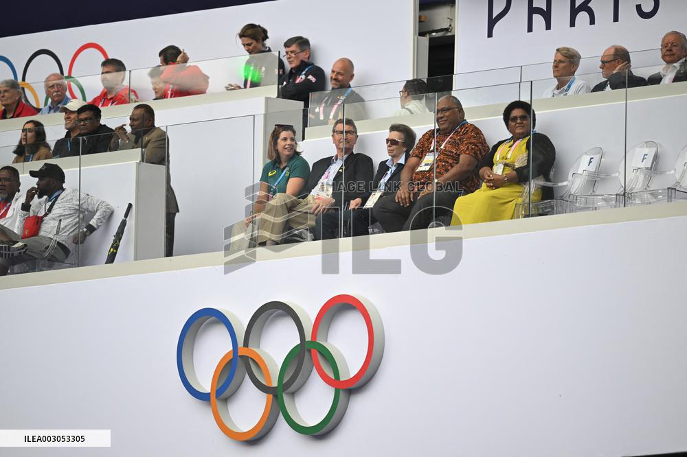 Paris 2024 - Rugby Sevens - Princess Anne At France v South Africa