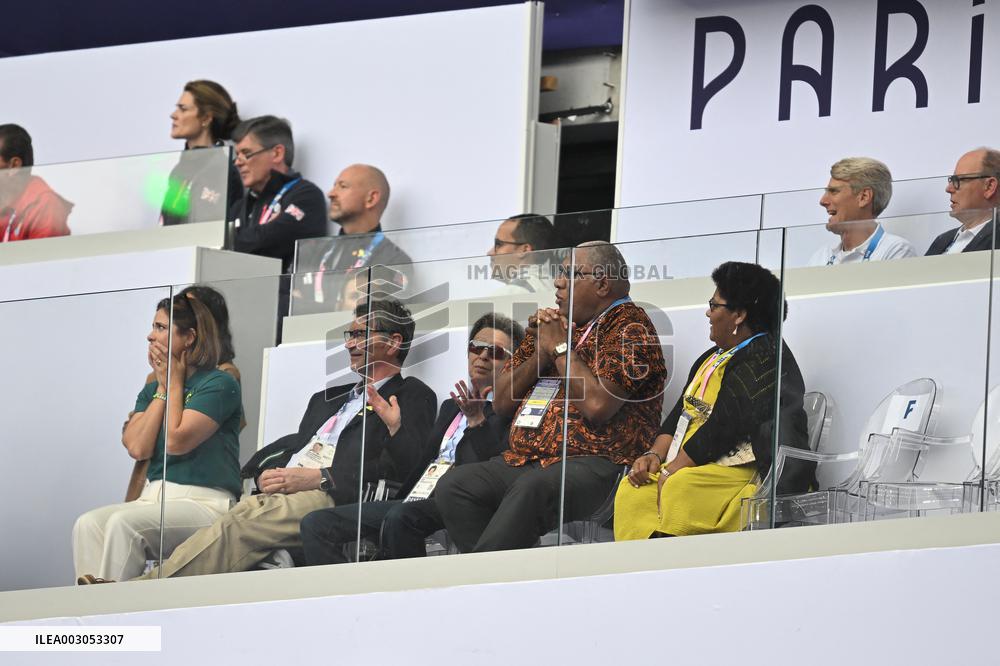 Paris 2024 - Rugby Sevens - Princess Anne At France v South Africa