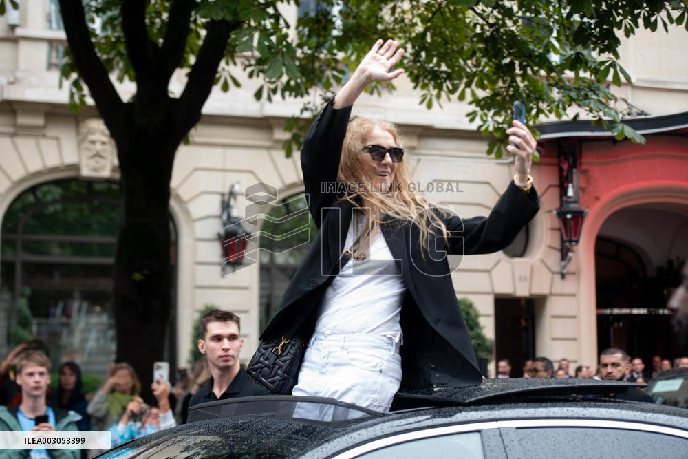 Celine Dion Leaves Her Hotel - Paris