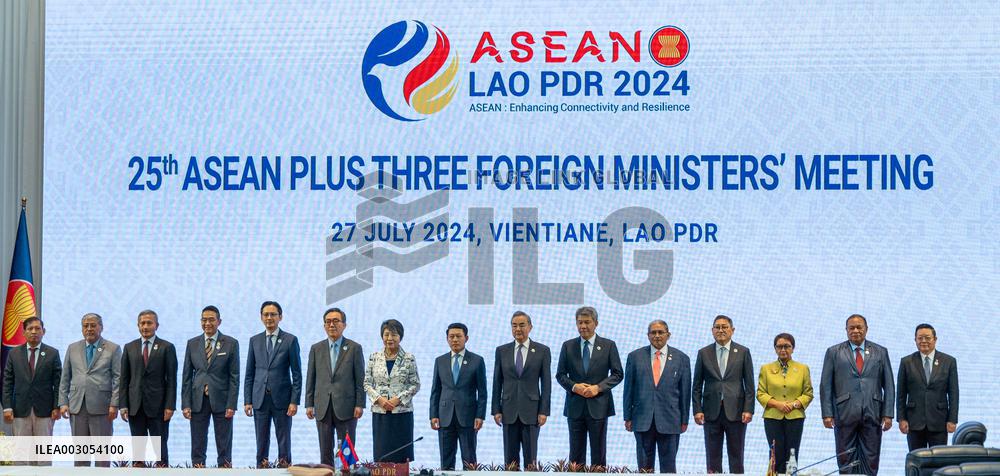 LAOS-VIENTIANE-CHINA-WANG YI-ASEAN PLUS THREE-FOREIGN MINISTERS-MEETING