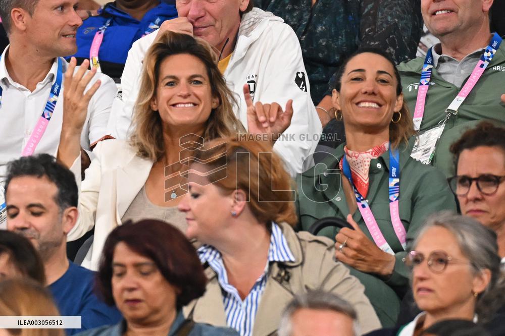 Paris 2024 - Tennis - Amelie Mauresmo In The Stands