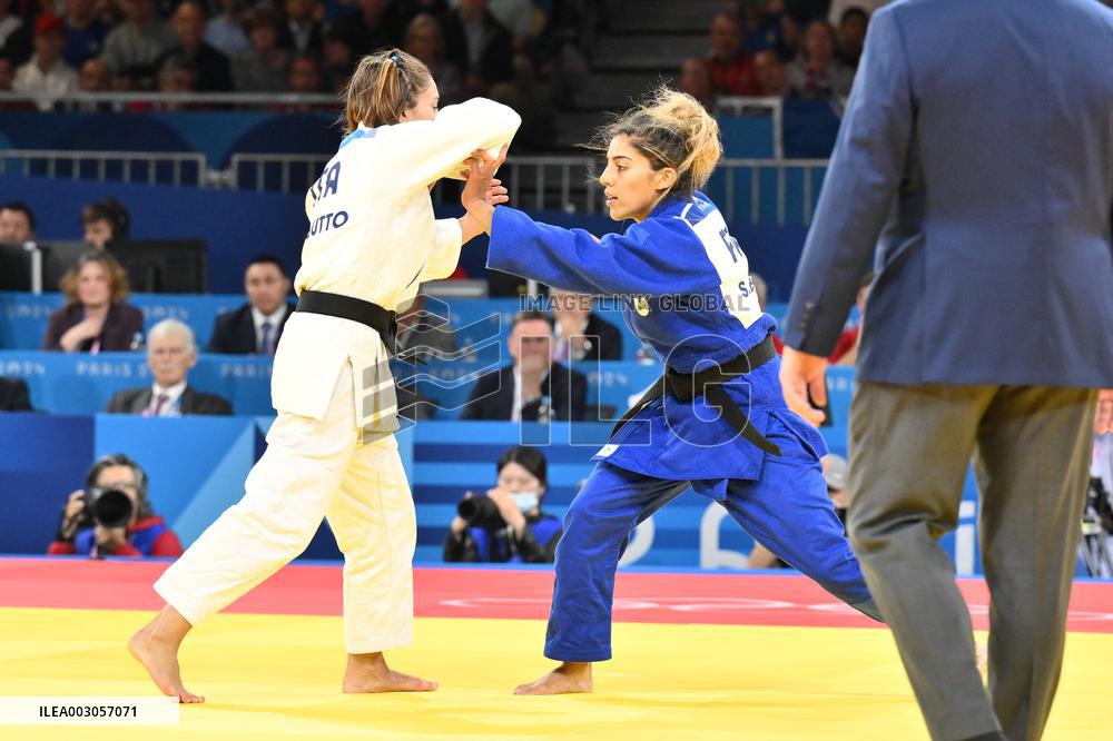 Paris 2024 - Judo - Women -48 kg - Shirine Boukli Wins Bronze
